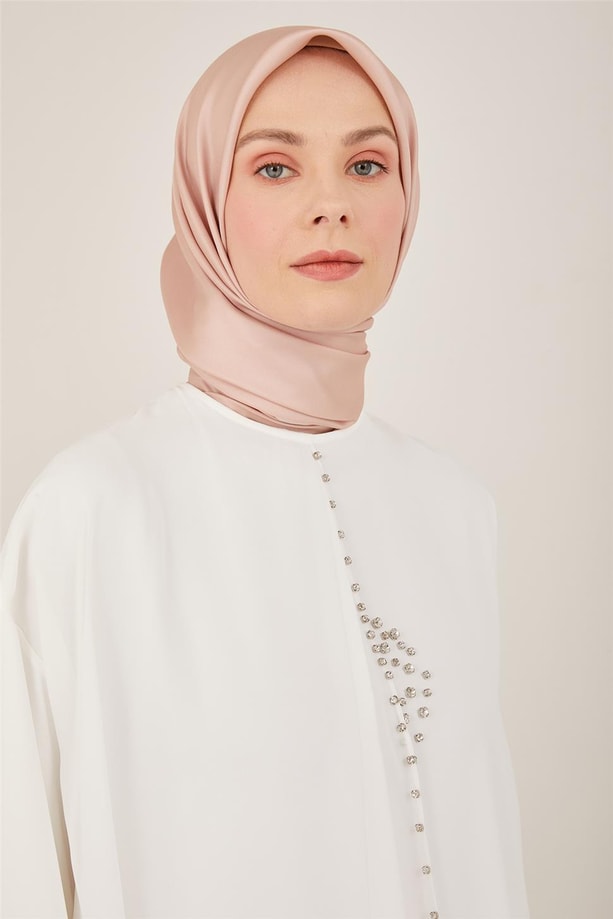 Armine Şifon Ve Taşlı Takım 23Y6614 Ekru