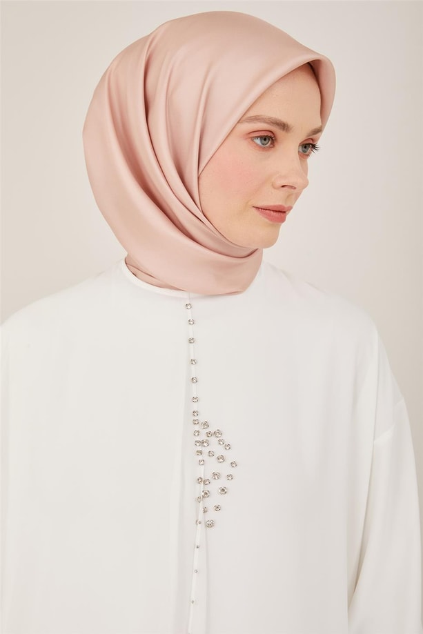 Armine Şifon Ve Taşlı Takım 23Y6614 Ekru