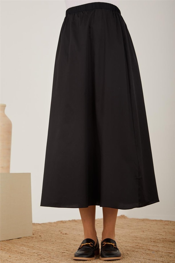 Armine Eteği Lastikli Gömlekli Pamuk Takım 23Y6623 Siyah