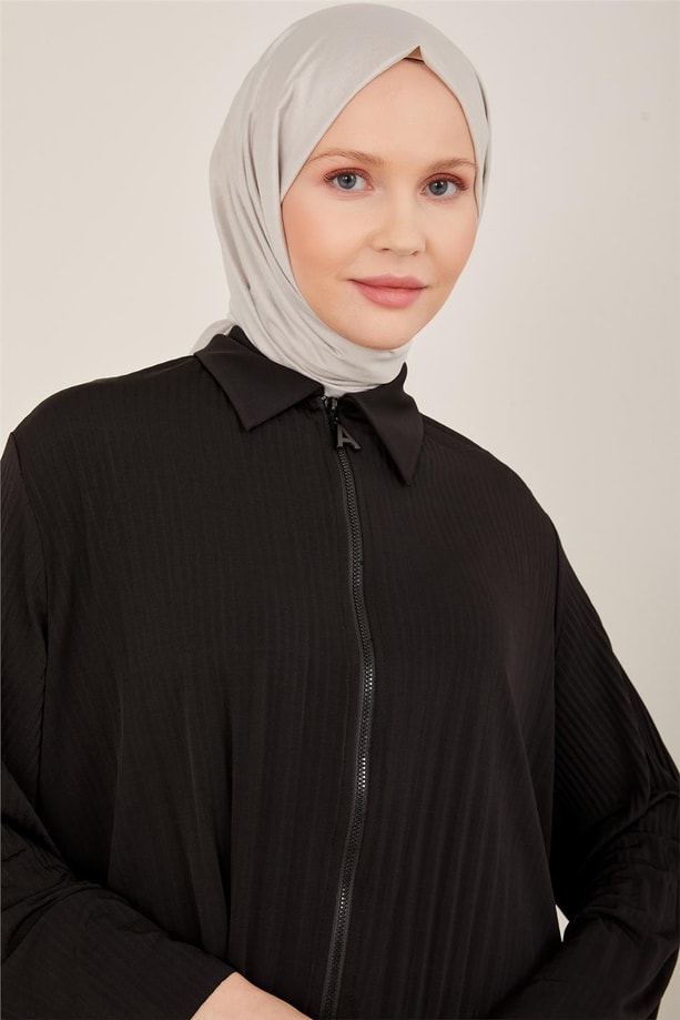 Armine Yarım Piliseli Fermuarlı Ceketli Sandy Takım 23Y6634 Siyah