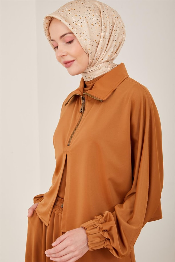 Armine Örme Üçlü Rahat Takım 23Y6637 Çikolata