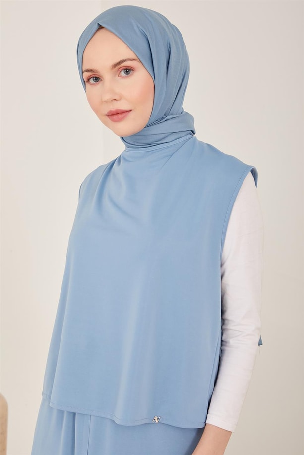 Armine Örme Üçlü Rahat Takım 23Y6637 Gri Mavi