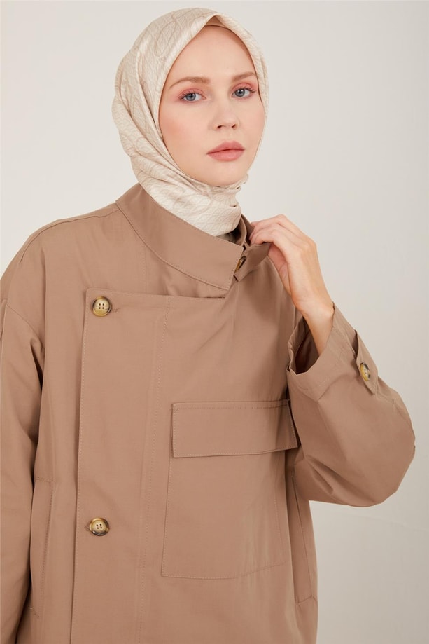 Armine Büyük Cepli Pamuk Kap 23Y7000 Camel