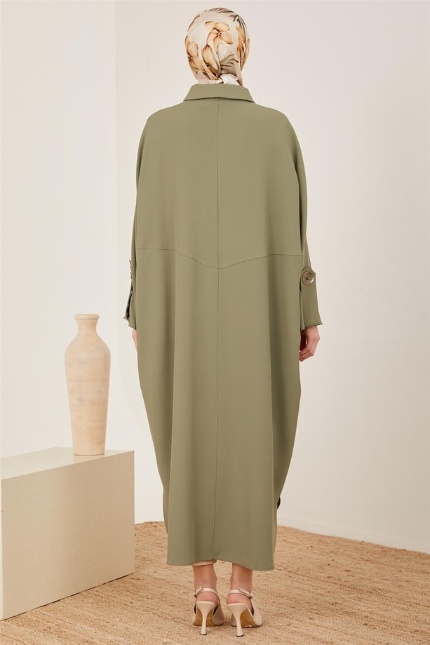 Armine Oversize Apoletli Kap 23Y7002 Haki