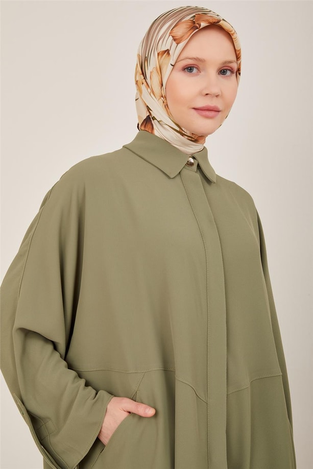 Armine Oversize Apoletli Kap 23Y7002 Haki