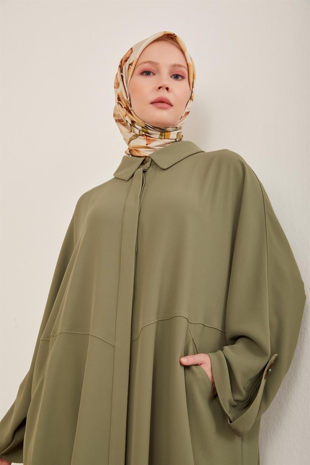 Armine Oversize Apoletli Kap 23Y7002 Haki