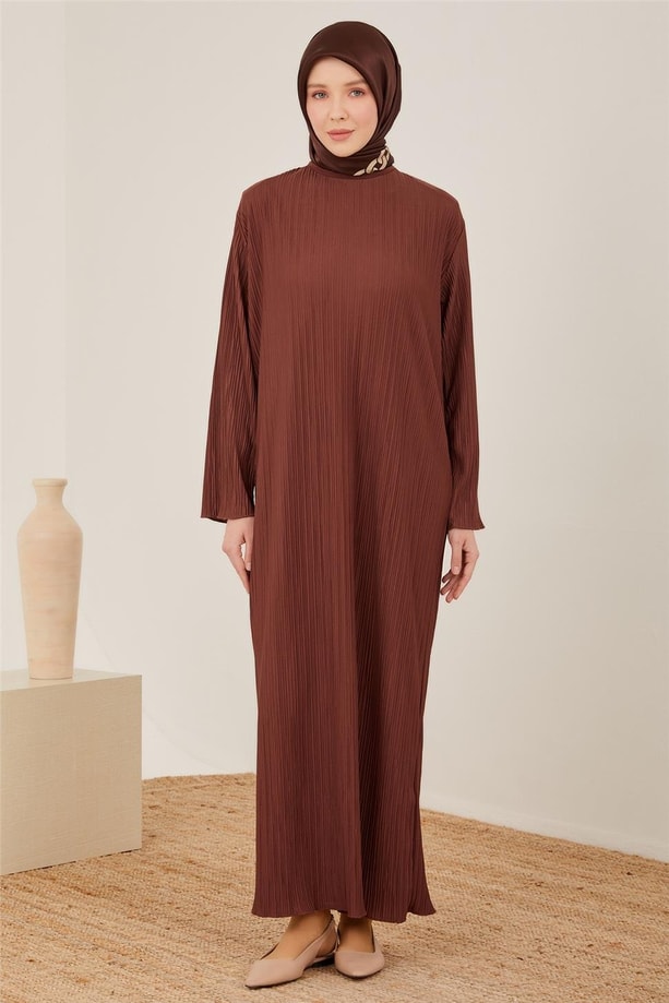 Armine Elbise 23YD7401 Kahverengi