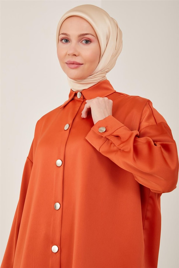 Armine Gömlek 23YD8300-1 Oranj