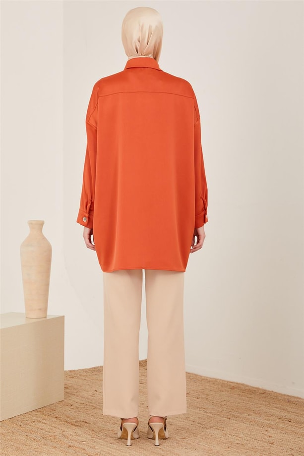 Armine Gömlek 23YD8300-1 Oranj