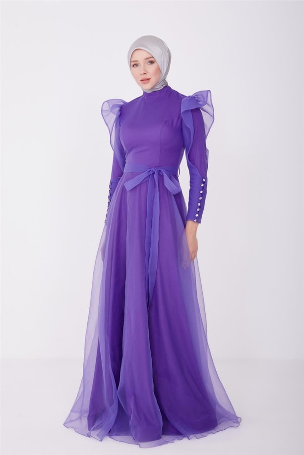 Armine Abiye Elbise 23YD8500 Menekşe