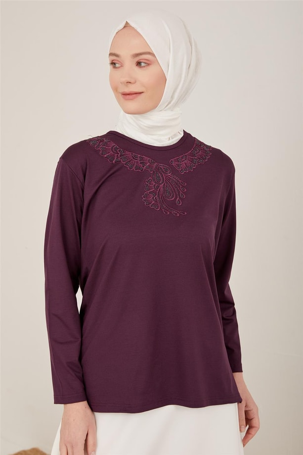 Armine Penye 23YD9019 Mürdüm