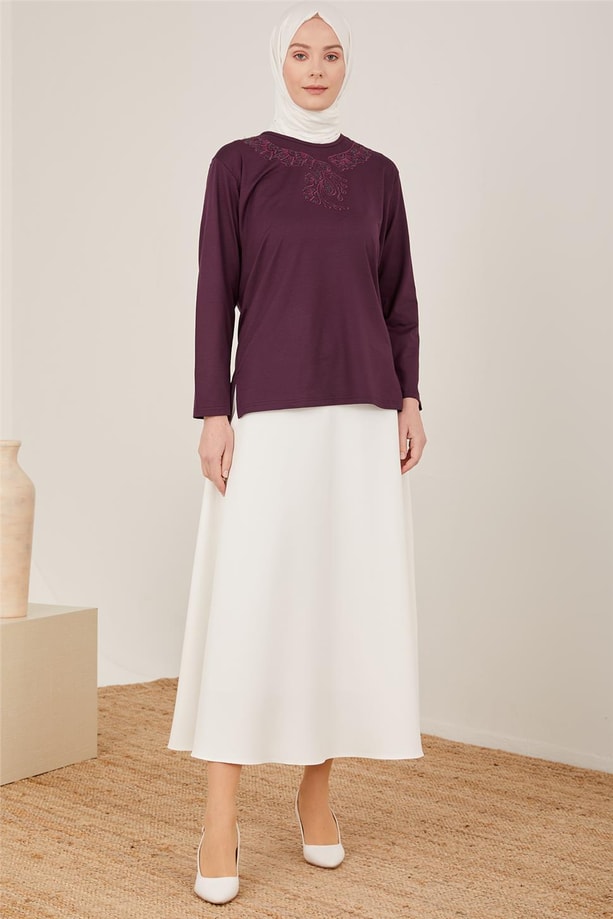 Armine Penye 23YD9019 Mürdüm