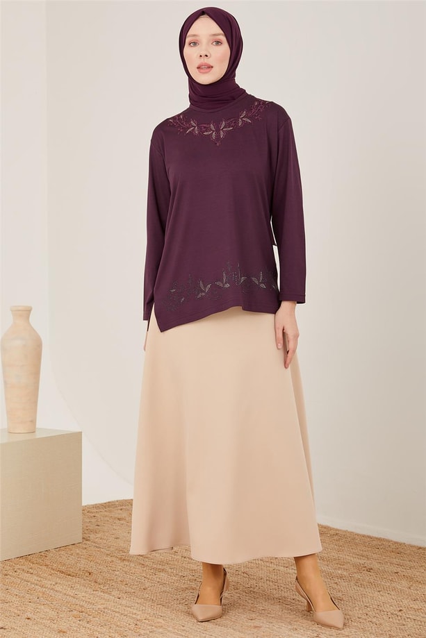 Armine Penye 23YD9042 Mürdüm