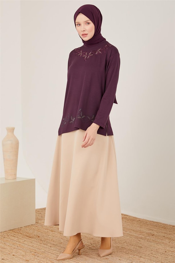 Armine Penye 23YD9042 Mürdüm