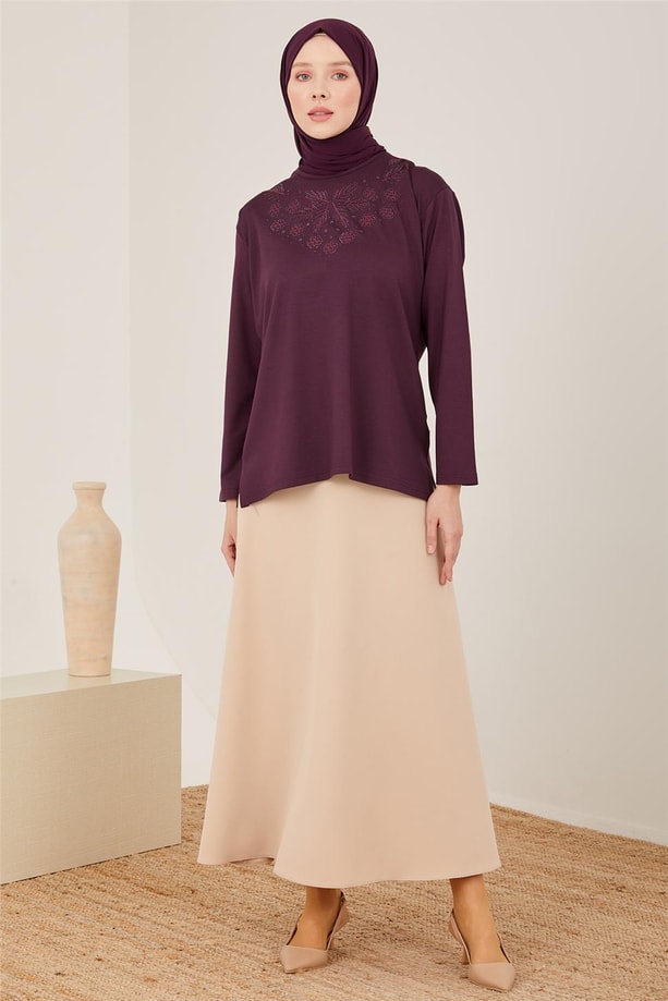 Armine Penye 23YD9049 Mürdüm