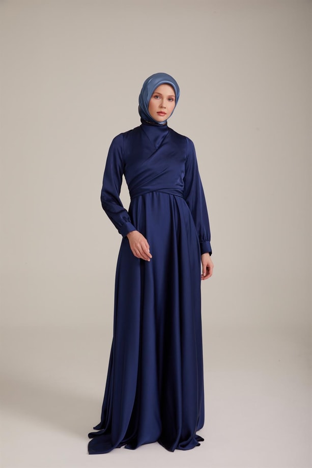 Armine Abiye Elbise 23YD9101 Lacivert