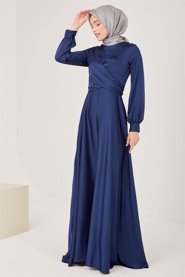 Armine Abiye Elbise 23YD9101 Lacivert