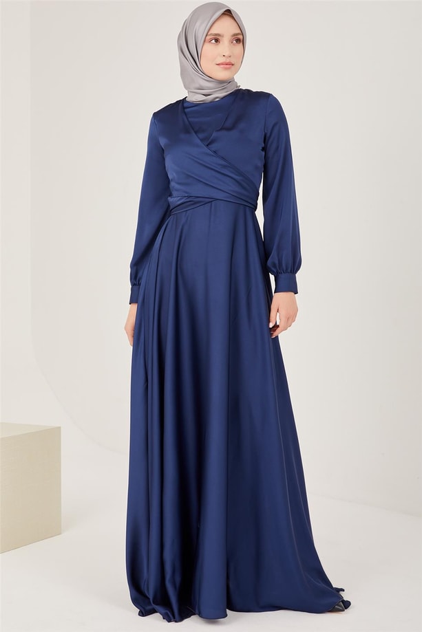 Armine Abiye Elbise 23YD9101 Lacivert