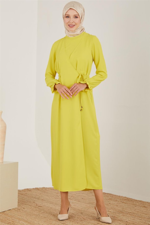 Armine Elbise 23Y9230 Limon Yeşili