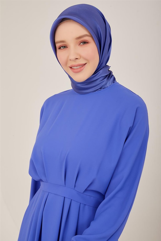 Armine Beli Pile Detaylı Aller Kuşaklı Elbise 23Y9613 Morcivert
