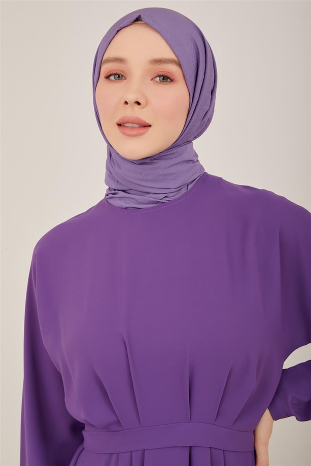Armine Beli Pile Detaylı Aller Kuşaklı Elbise 23Y9613 Ametist
