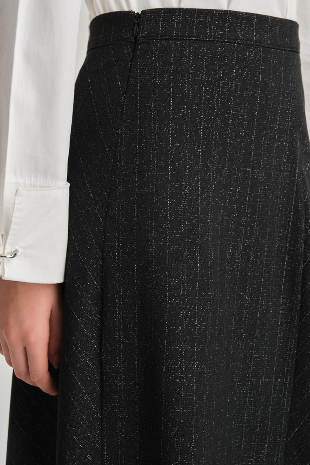 Armine Simli Dokulu Etek 24K1721 Siyah