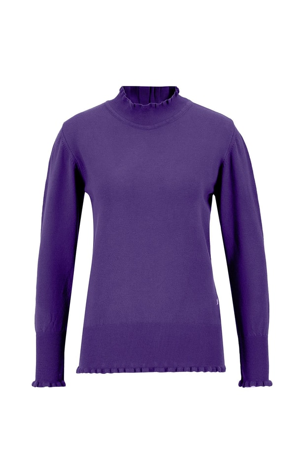 Armine Ribana Detaylı Kazak 24Kd2000 Mor