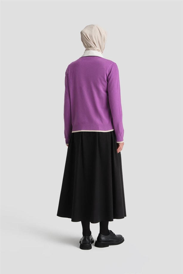 Armine Hırka 24KD2402 Mor