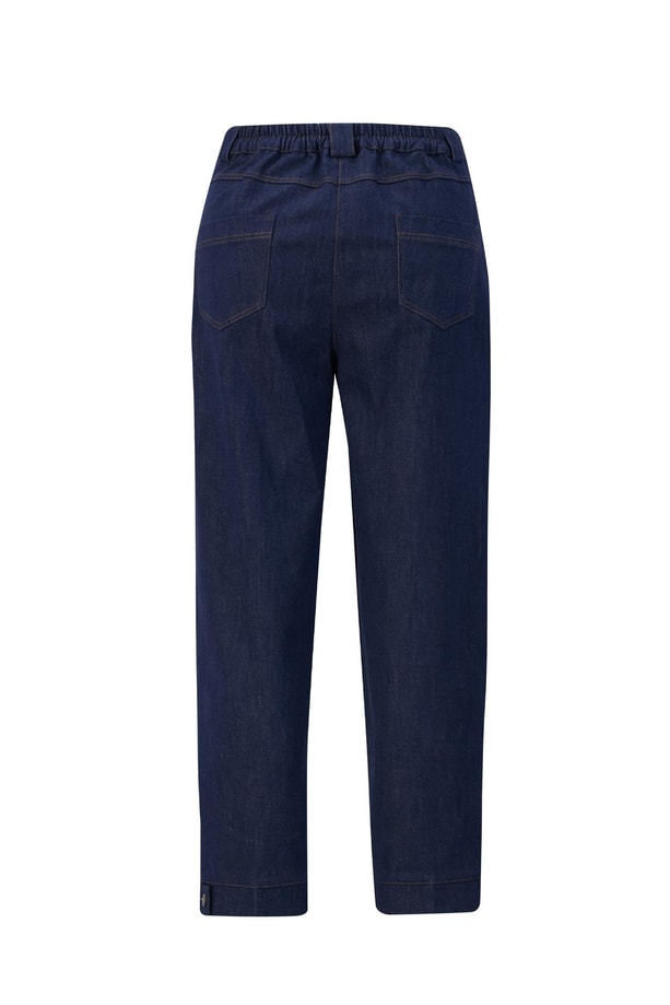 Armine Paça Manşetli Denim Havuç Pantolon 24K2702 Lacivert