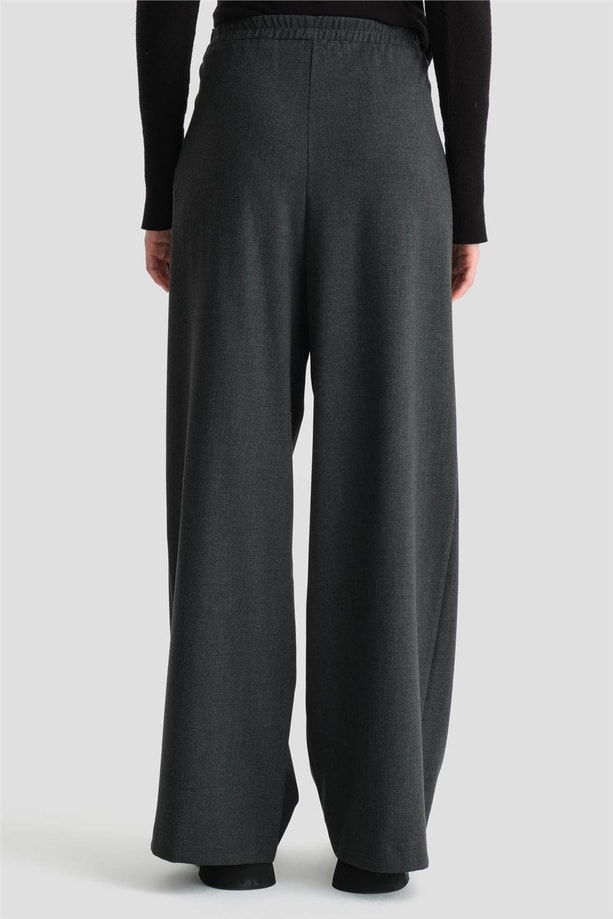 Armine Beli Lastikli Palazzo Pantolon 24K2703 Antrasit