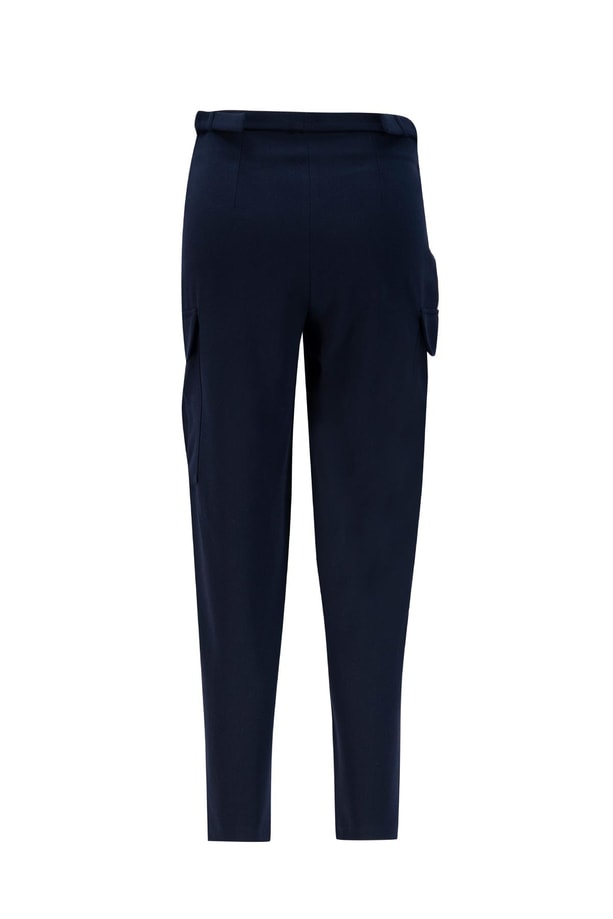 Armine Beli Daraltılabilen Gabardin Pantolon 24K2705 Lacivert