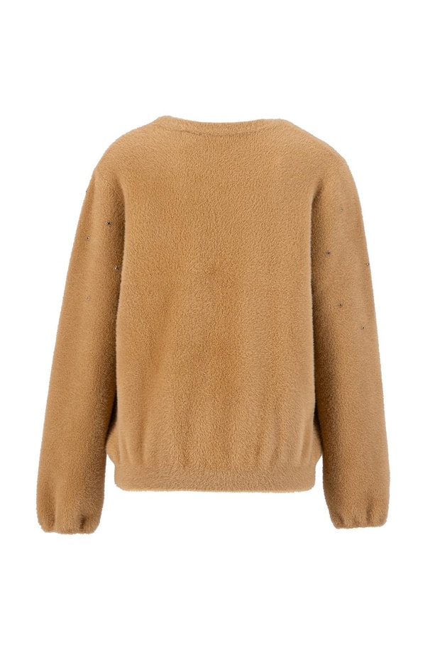 Armine Taş Detaylı Kazak 24KD2806 Camel