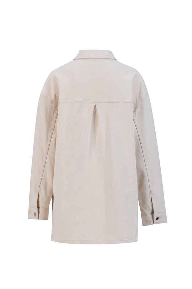 Armine Denim Ceket 24KD3403 Bej