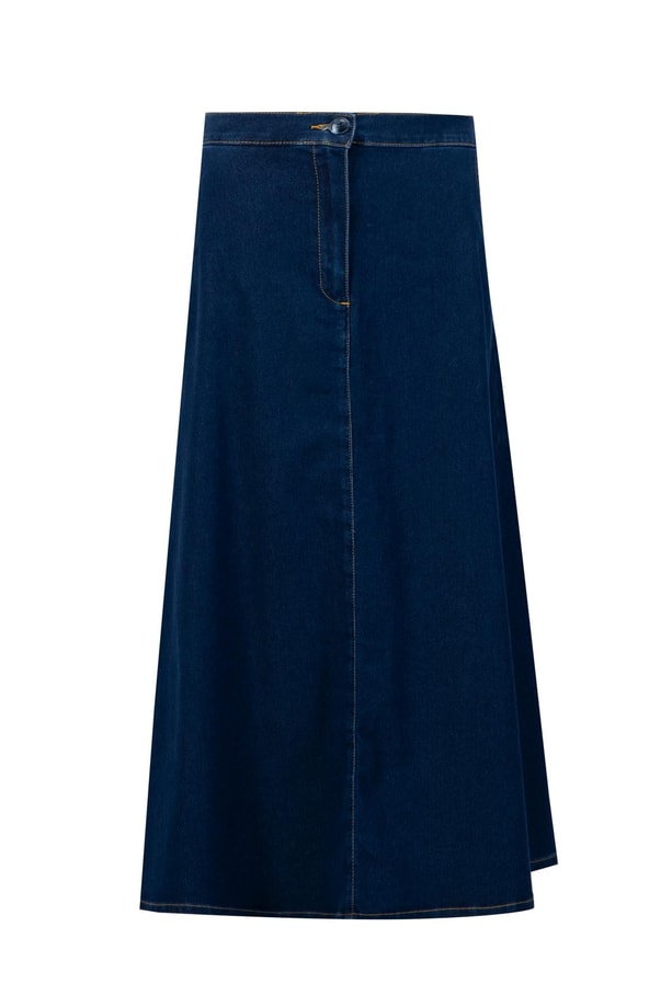 Armine Denim Efektli Örme Takım 24KD3405 İndigo