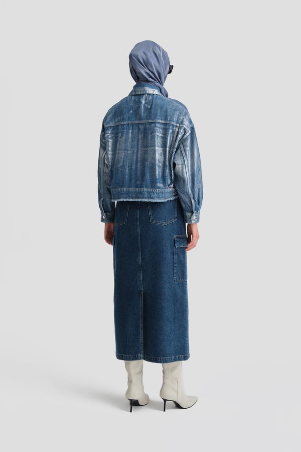 Armine Denim Ceket 24KD3413 Açık Mavi