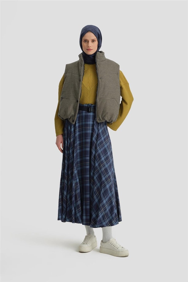 Armine Dolgulu Yelek 24K4200 Lacivert