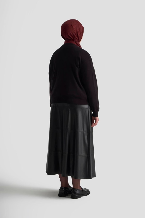 Armine İncili Triko Hırka 25KD4202 Siyah