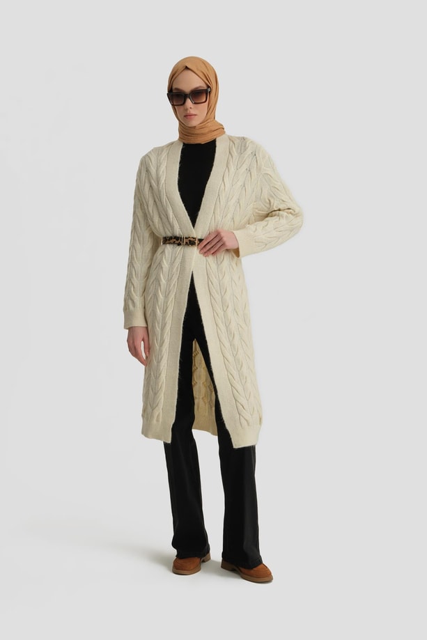 Armine Uzun Triko Hırka 24KD4209 Aytaşı