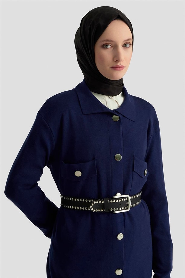 Armine Hırka 24KD4210 Lacivert