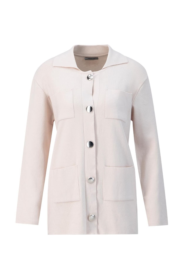 Armine Metal Düğmeli Triko Takım 24KD4212 Taş