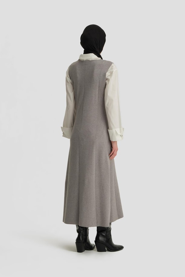 Armine Sıfır Kol Jile 24KD4216 Gri