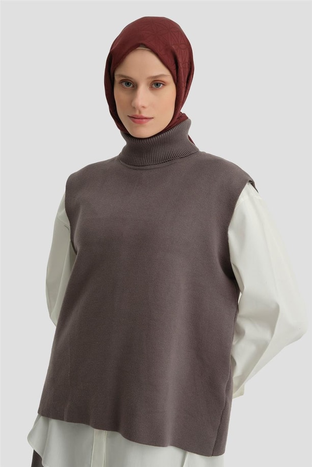 Armine Sıfır Kol Kazak Etekli Takım 24KD4220 Antrasit