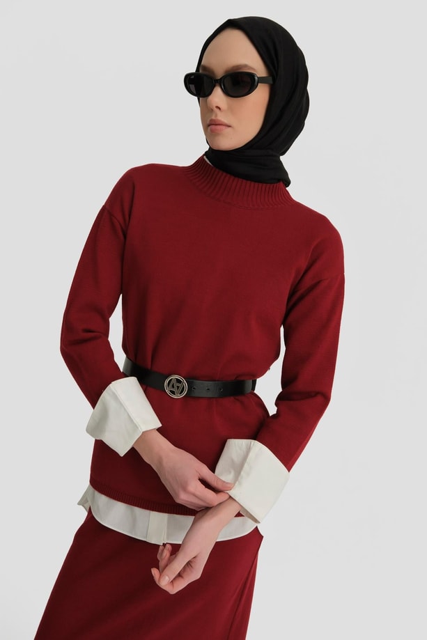Armine Basic Triko Takım 24KD4222 BORDO