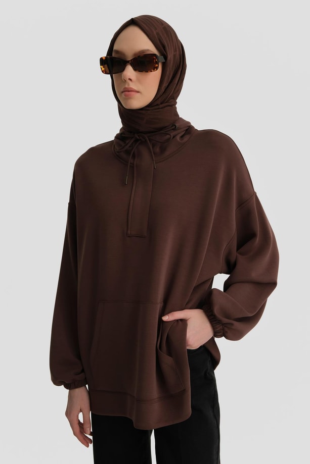 Armine Tunik 24KH4227 Kahverengi