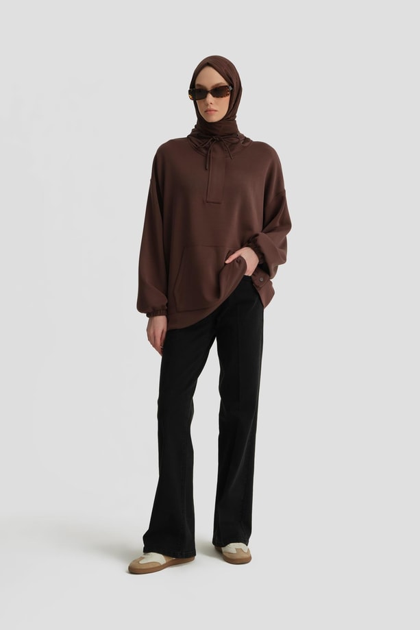 Armine Tunik 24KH4227 Kahverengi