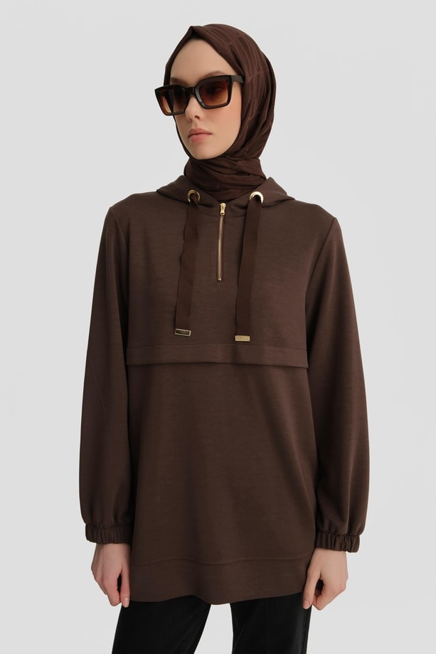 Armine Tunik 24KH4229 Kahverengi