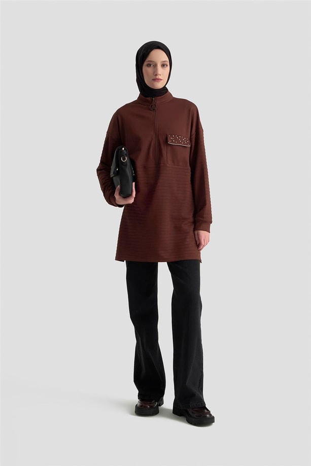 Armine Trend Tunik 24KT423 Kahverengi