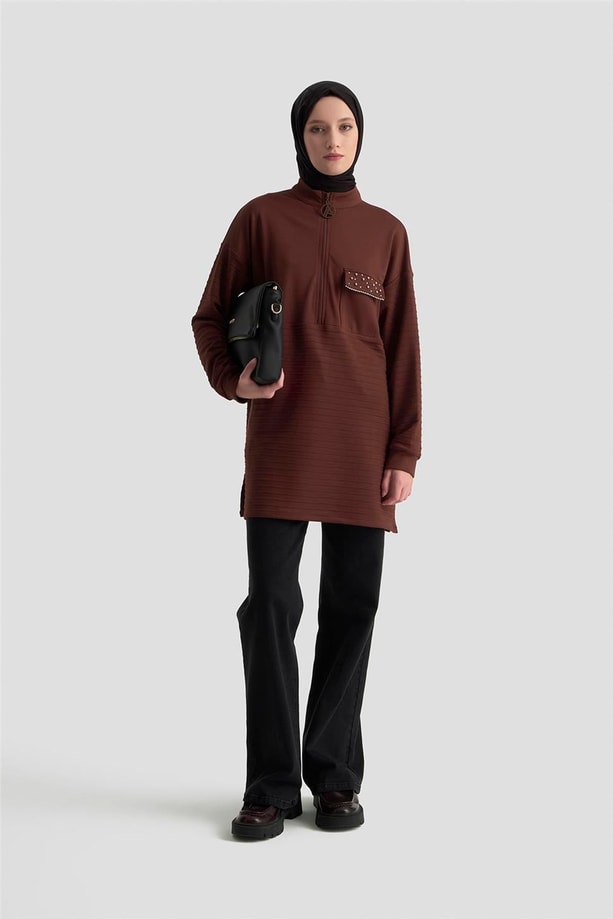 Armine Trend Tunik 24KT423 Kahverengi