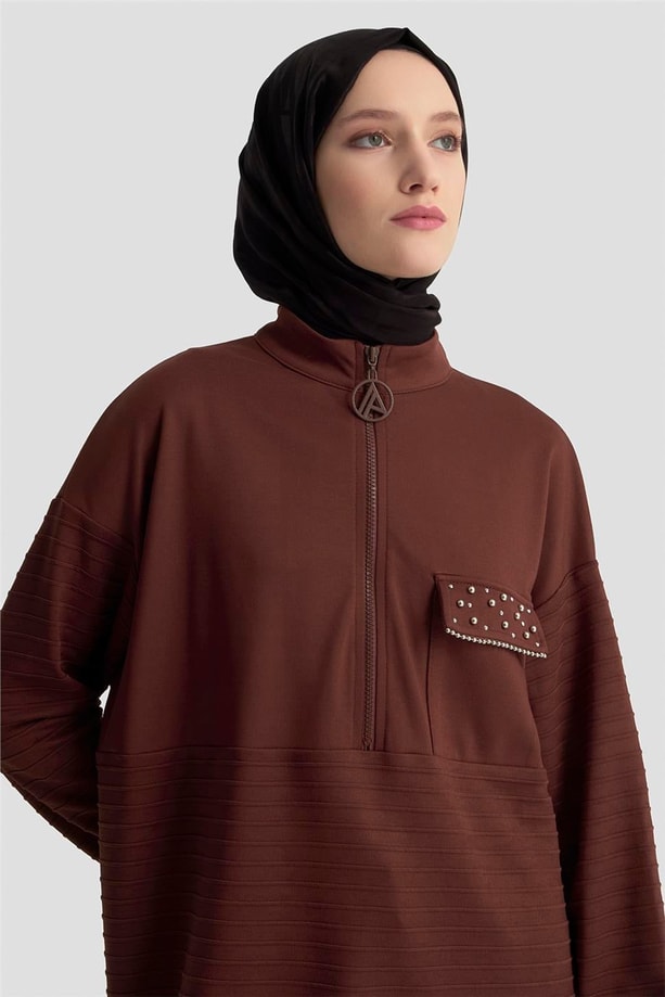 Armine Trend Tunik 24KT423 Kahverengi