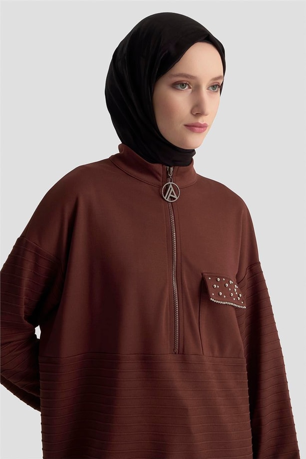Armine Trend Tunik 24KT423 Kahverengi